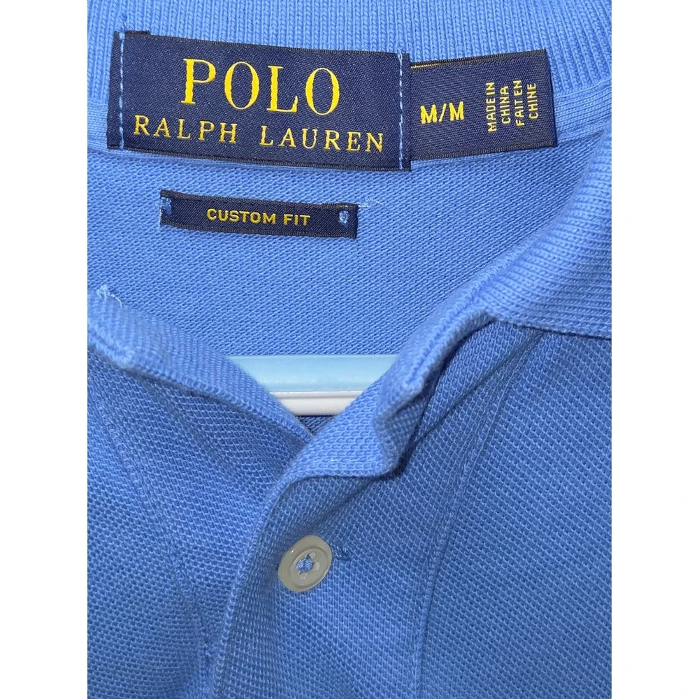 Polo Ralph Lauren Custom Fit Blue Yellow Pony Short Sleeve Men's‎ M
